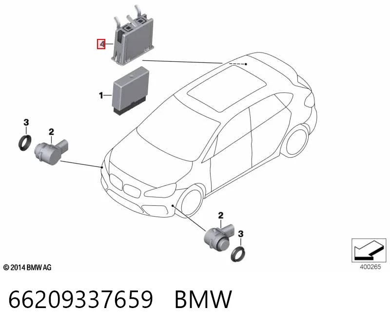 Модуль (блок ЭБУ) управления парктроником BMW 6819195