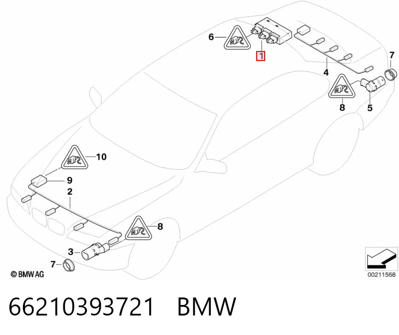 Модуль управления (ЭБУ) парктроником BMW 6918126 цена, от 59.26 USD