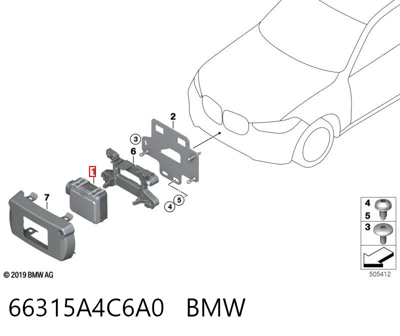 5A592D7 BMW Радарный датчик дистанции