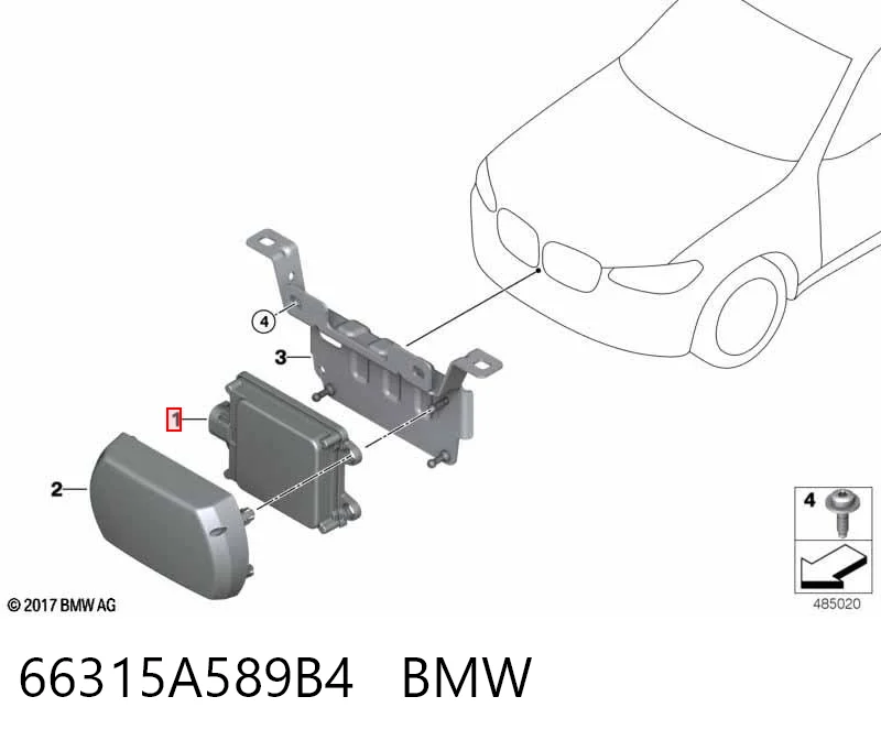 66315A589B4 BMW Радарный датчик дистанции