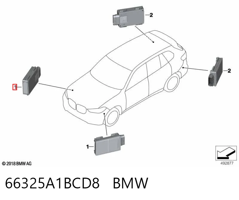Датчик контроля мертвой зоны задний BMW 5A6DB55 цена, от 190.75 USD