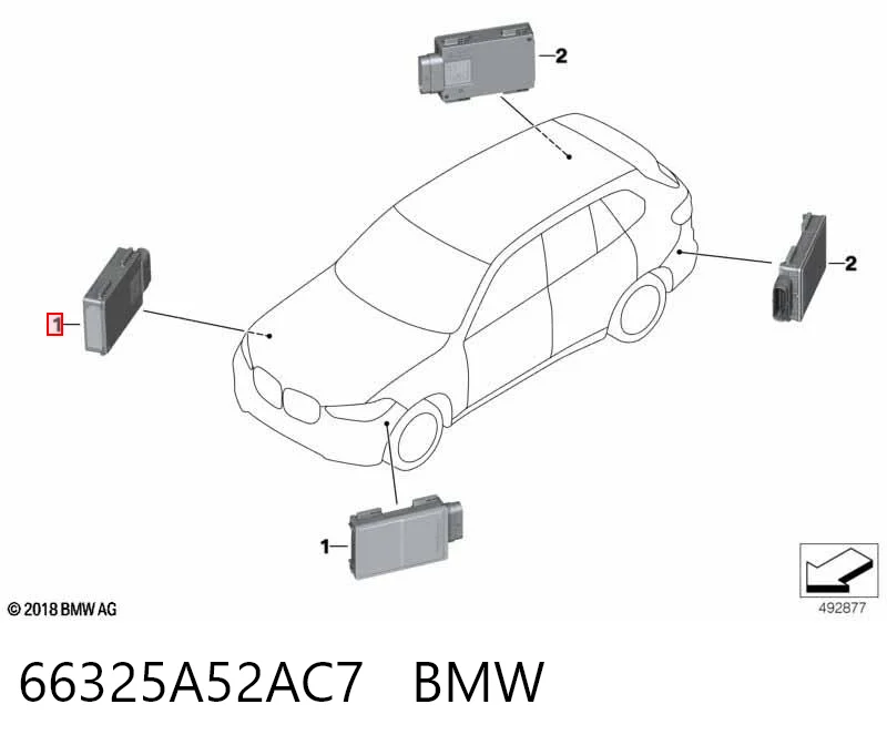 5A6DB55 BMW Датчик контроля мертвой зоны задний