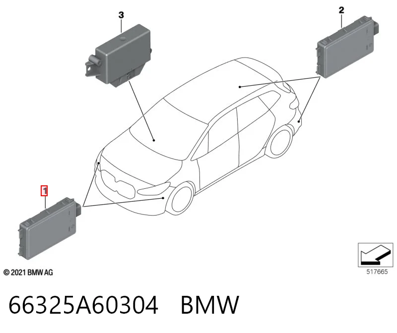 66325A60304 BMW Радар смены полосы движения
