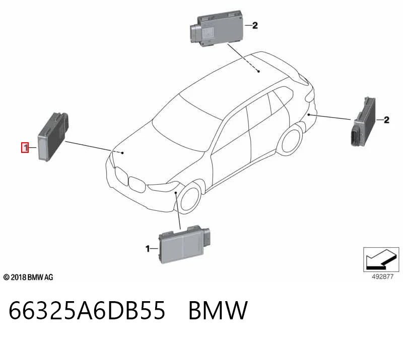 Датчик контроля мертвой зоны задний BMW 5A6DB55 цена, от 190.75 USD