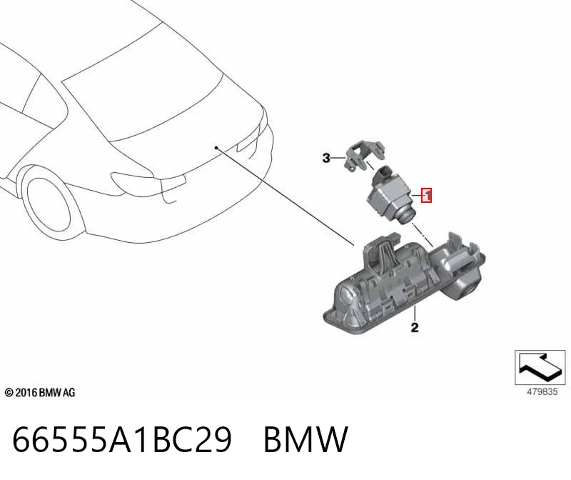 66555A1BC29 BMW Камера системы обеспечения видимости