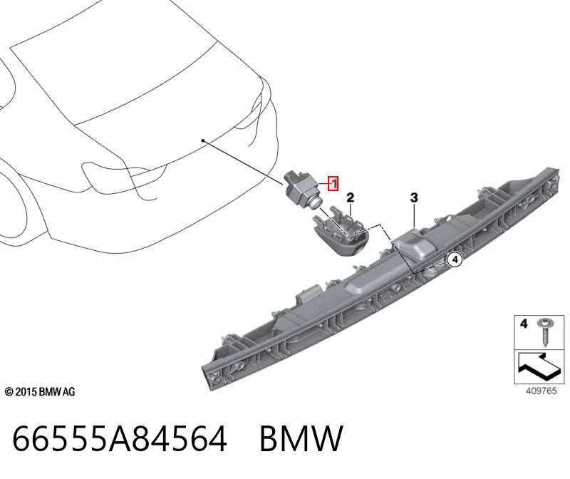 66555A84564 BMW Камера системы обеспечения видимости