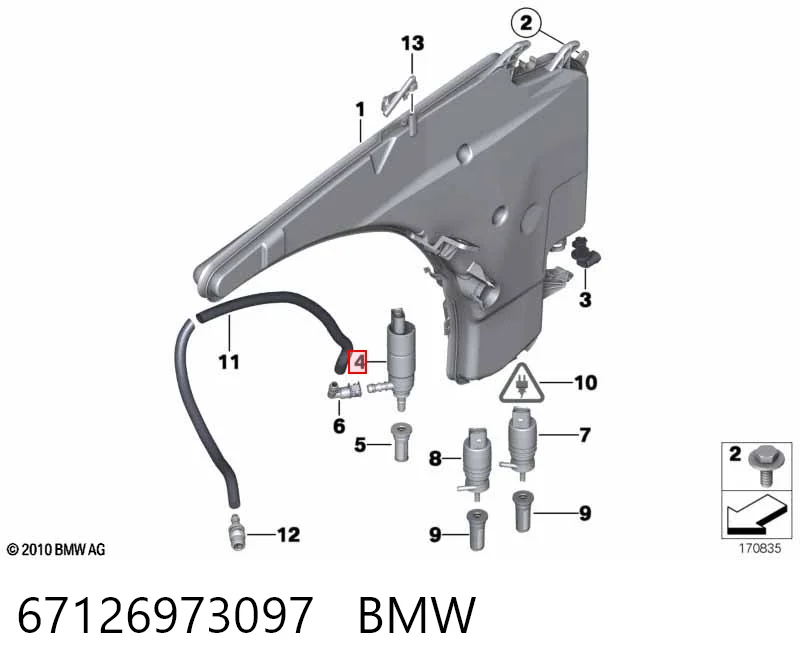 67126973097 BMW Насос омывателя фар