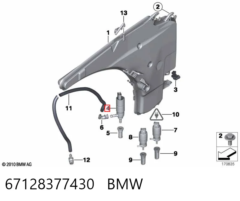 67128377430 BMW Насос омывателя фар
