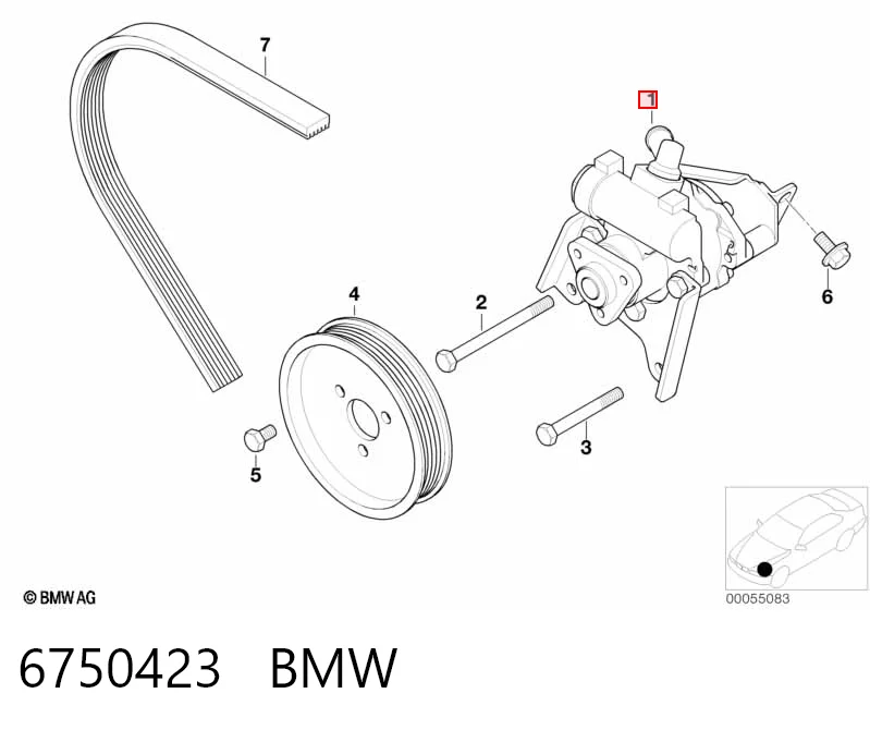 6750423 BMW ГУР руля