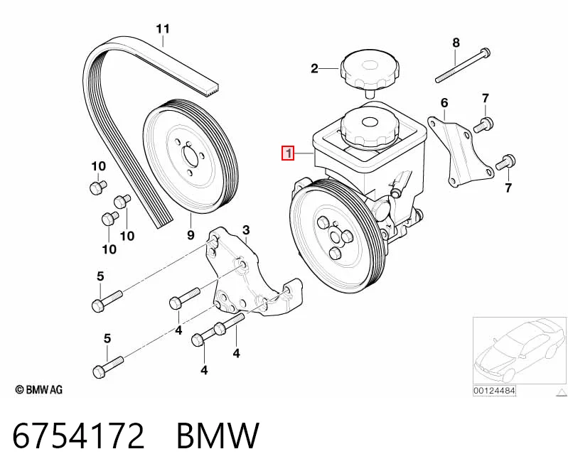 6754172 BMW ГУР руля