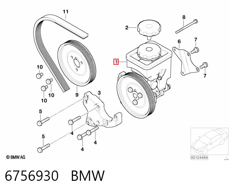 6756930 BMW ГУР руля