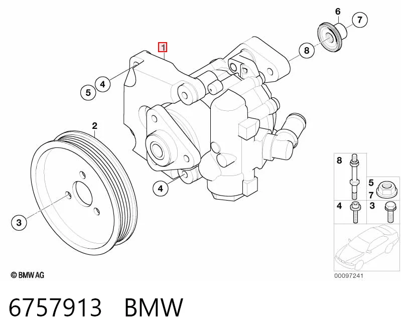 6757913 BMW ГУР руля