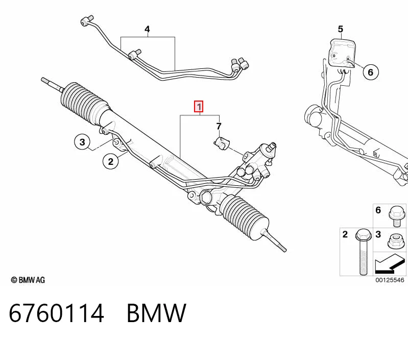 6760114 BMW Управление рулевое в сборе