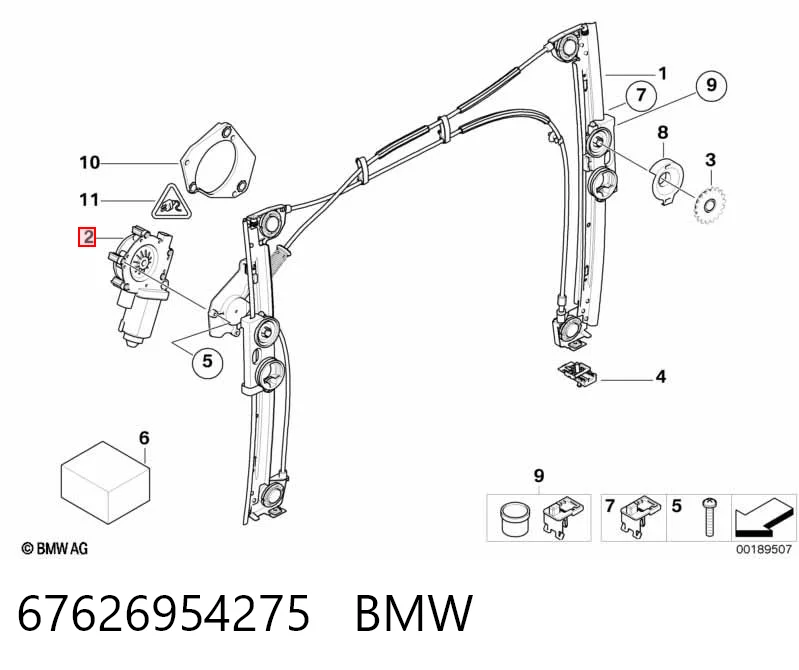 Купить 6910375 BMW Мотор стеклоподъемника двери передней левой