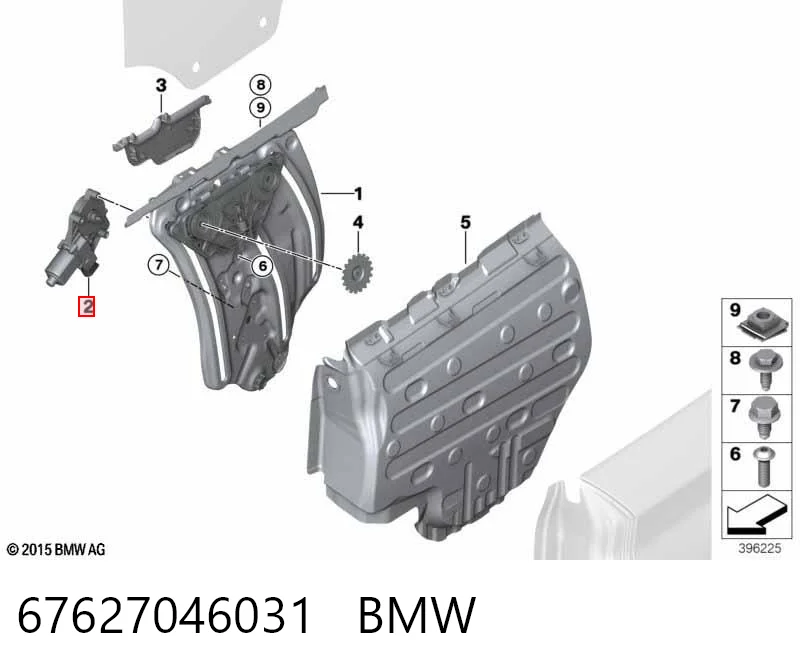 67627046031 BMW Мотор стеклоподъемника двери передней, левой