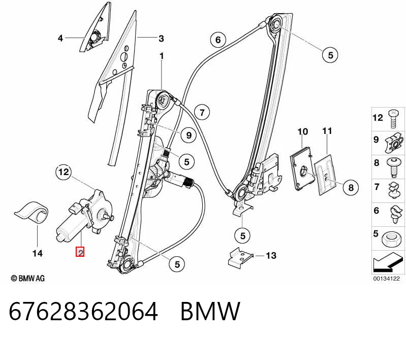 WLM176 Ford Мотор стеклоподъемника двери задней, правой