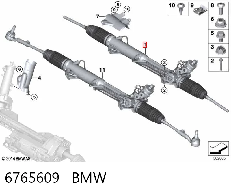 6765609 BMW Управление рулевое в сборе