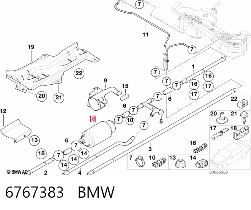 6767383 BMW Насос топливный магистральный