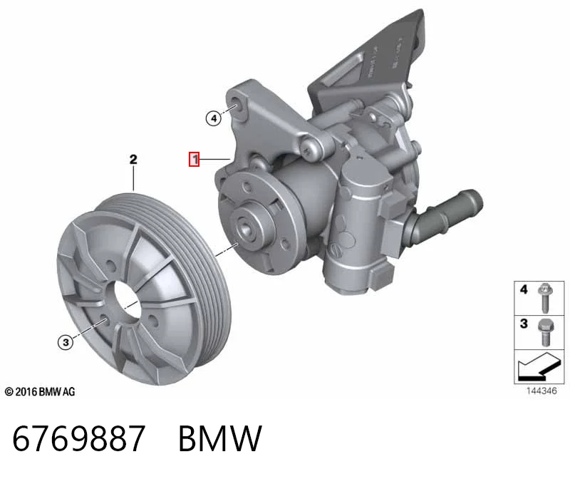 6769887 BMW ГУР руля