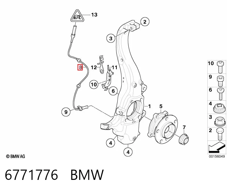 6771776 BMW Датчик АБС