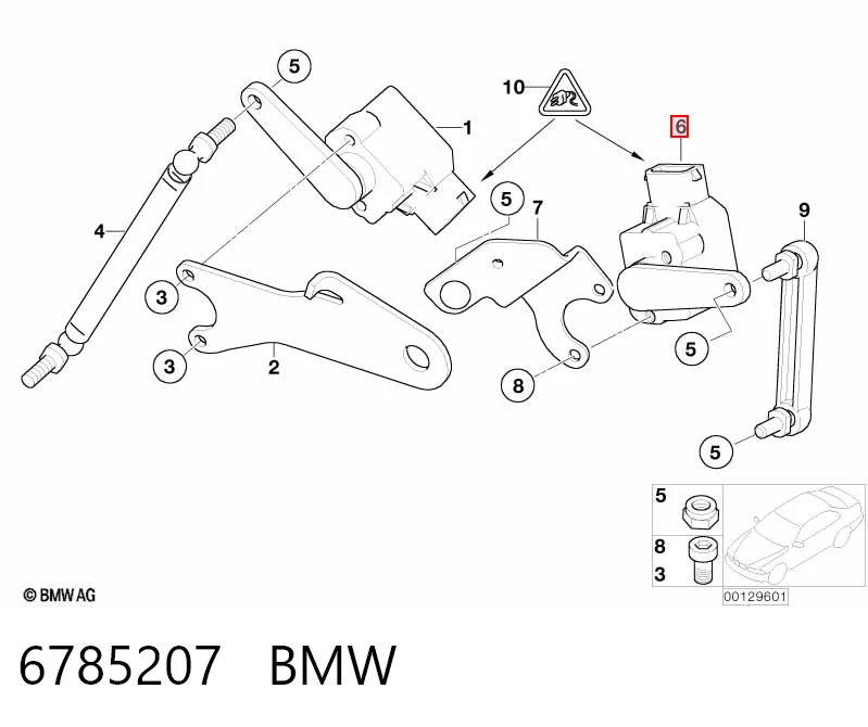 6785207 BMW Задний датчик положения кузова