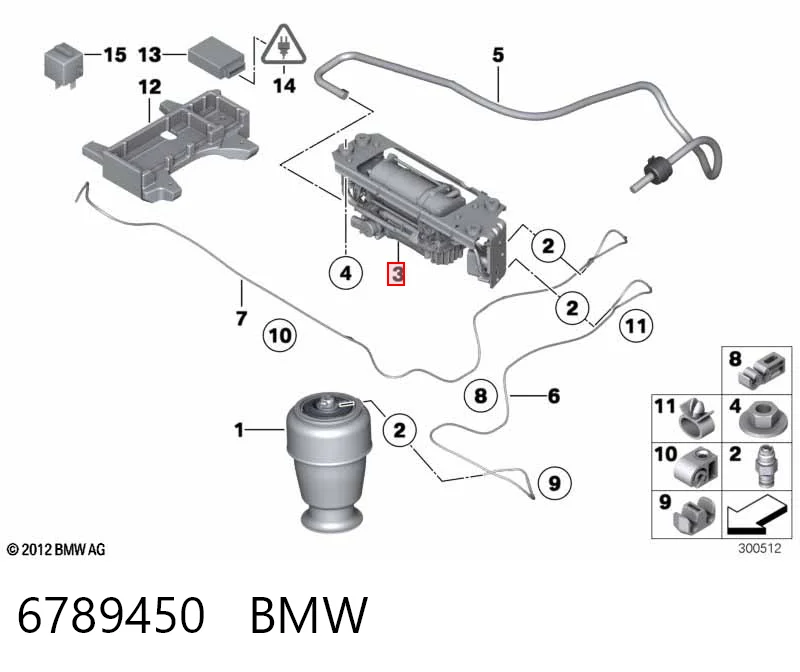 6789450 BMW Компрессор подкачки амортизаторов
