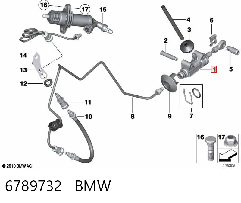  Главный цилиндр сцепления BMW 5 