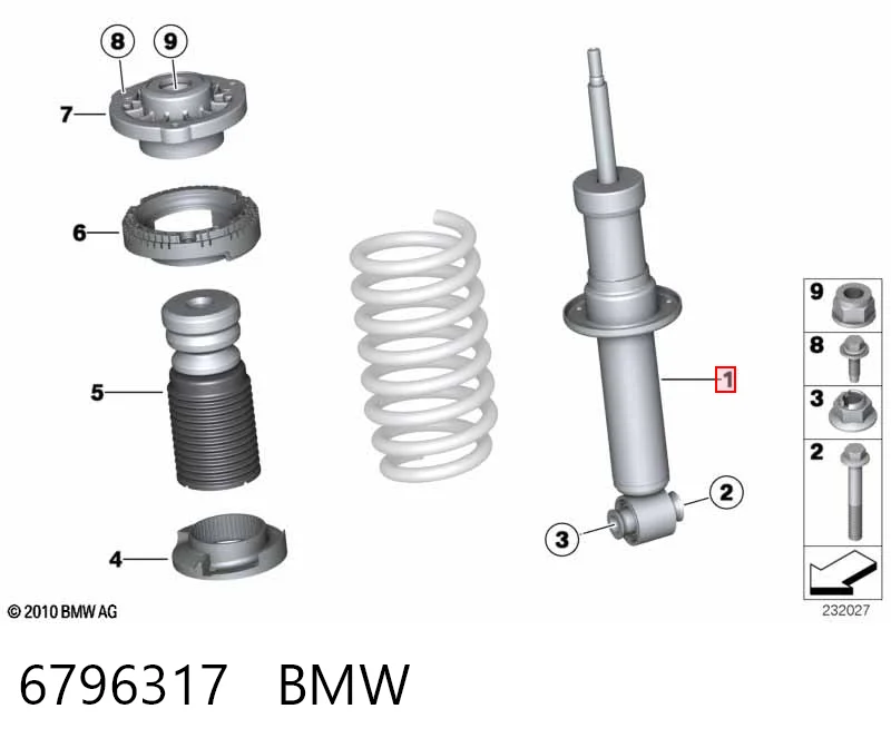 6796317 BMW Амортизаторы задние