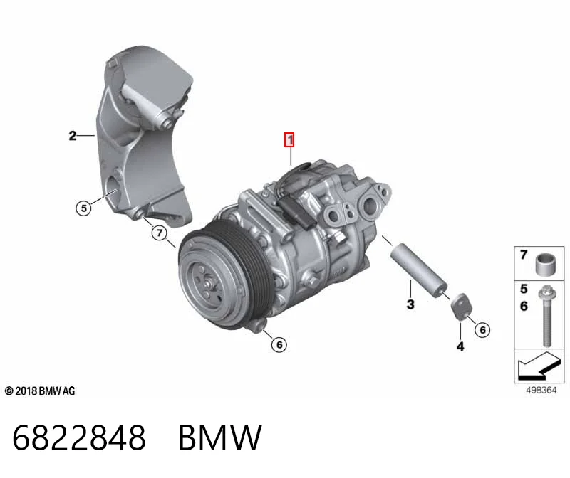 6822848 BMW Компрессор хладагента