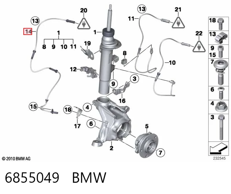 6855049 BMW Датчик АБС