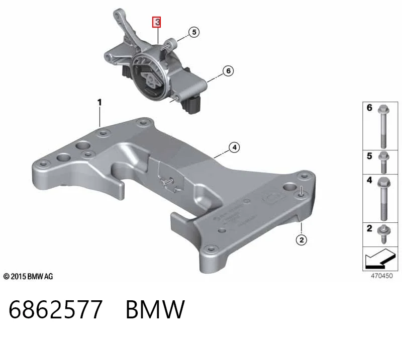6862577 BMW Опора КПП