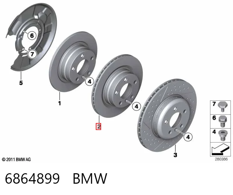 6864899 BMW Дисковый тормоз