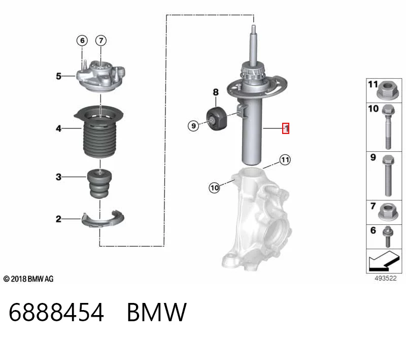 Амортизатор передний правый 350514 Sachs