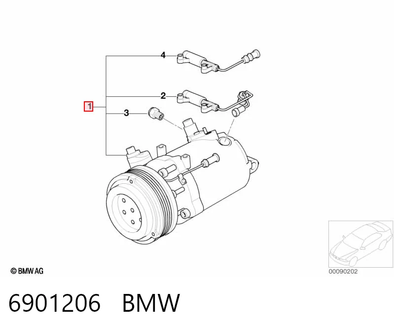 6901206 BMW Компрессор хладагента