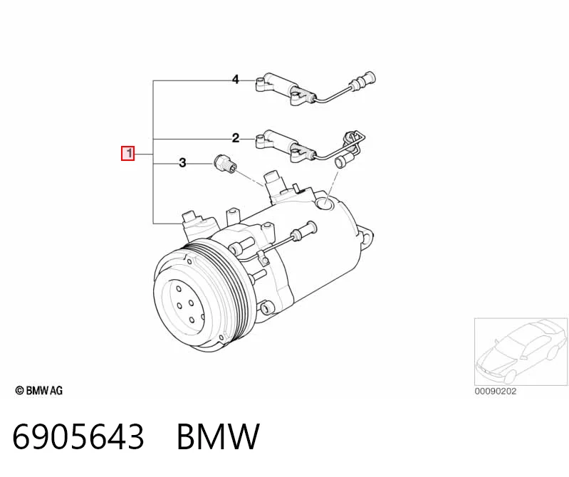 6905643 BMW Компрессор хладагента