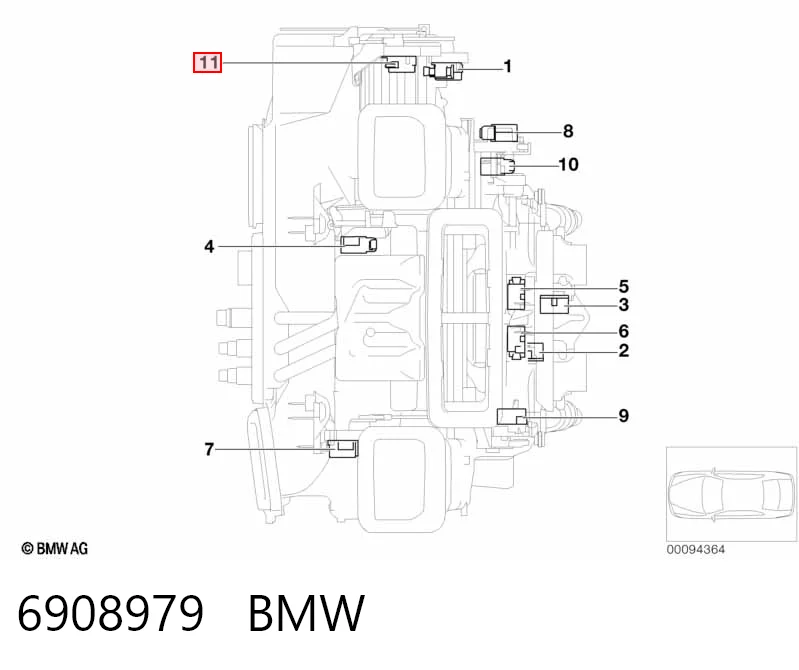 Привод заслонки печки BMW 3 