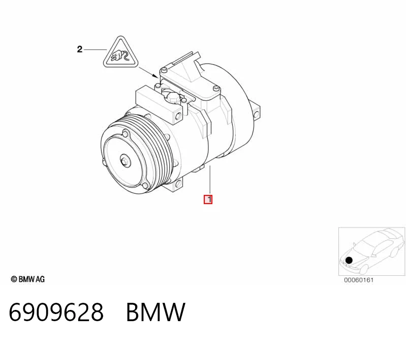 6909628 BMW Компрессор хладагента