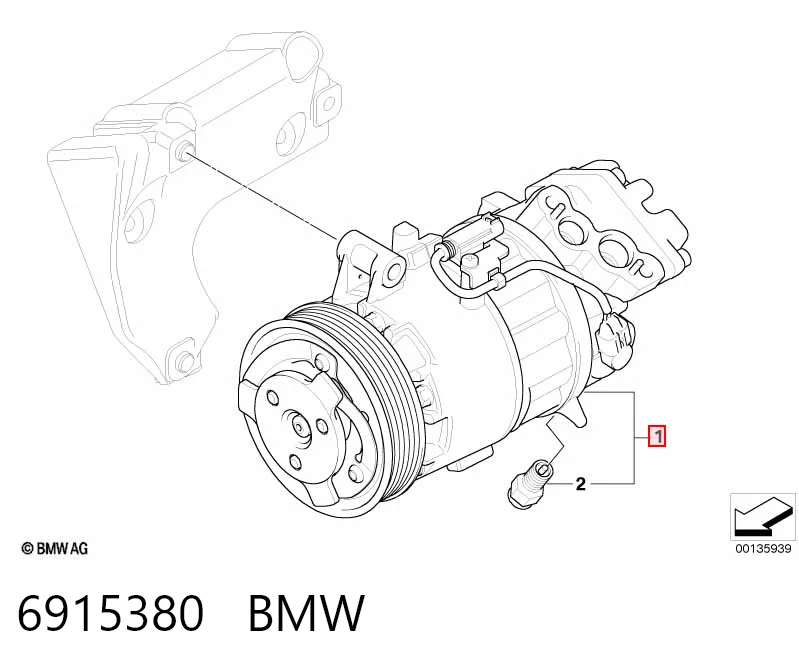 6915380 BMW Компрессор хладагента