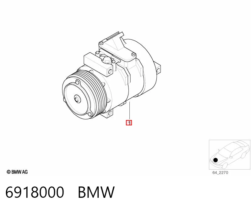6918000 BMW Компрессор хладагента