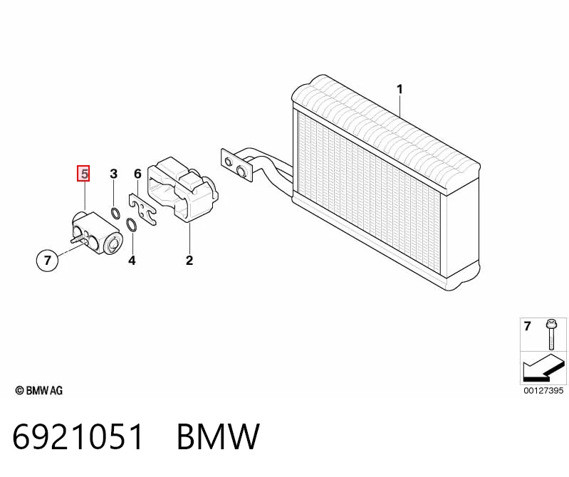 6921051 BMW Терморегулирующий вентиль кондиционера