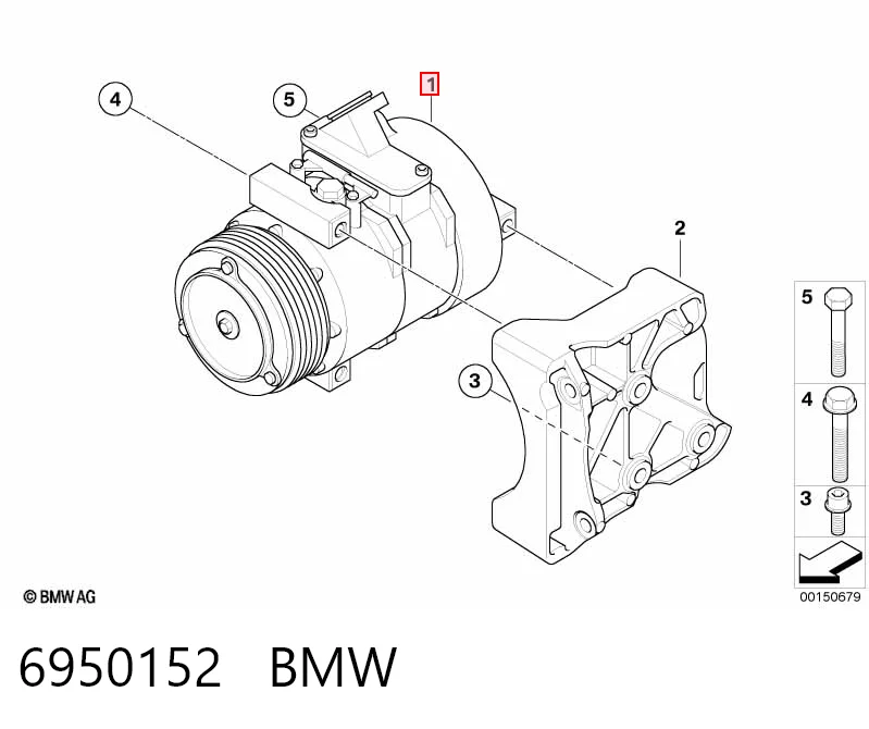 6950152 BMW Компрессор хладагента
