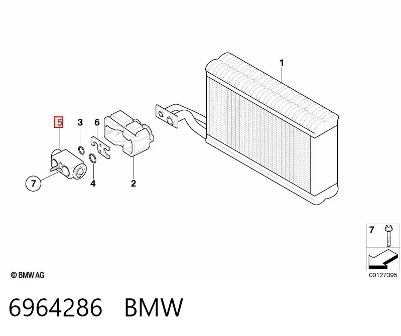 6964286 BMW Терморегулирующий вентиль кондиционера