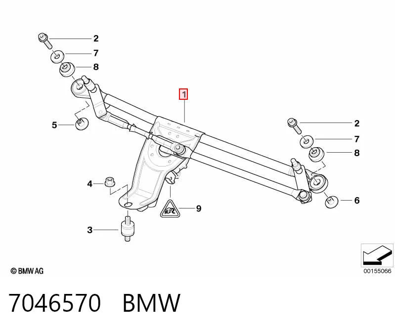7046570 BMW Трапеция стеклоочистителя