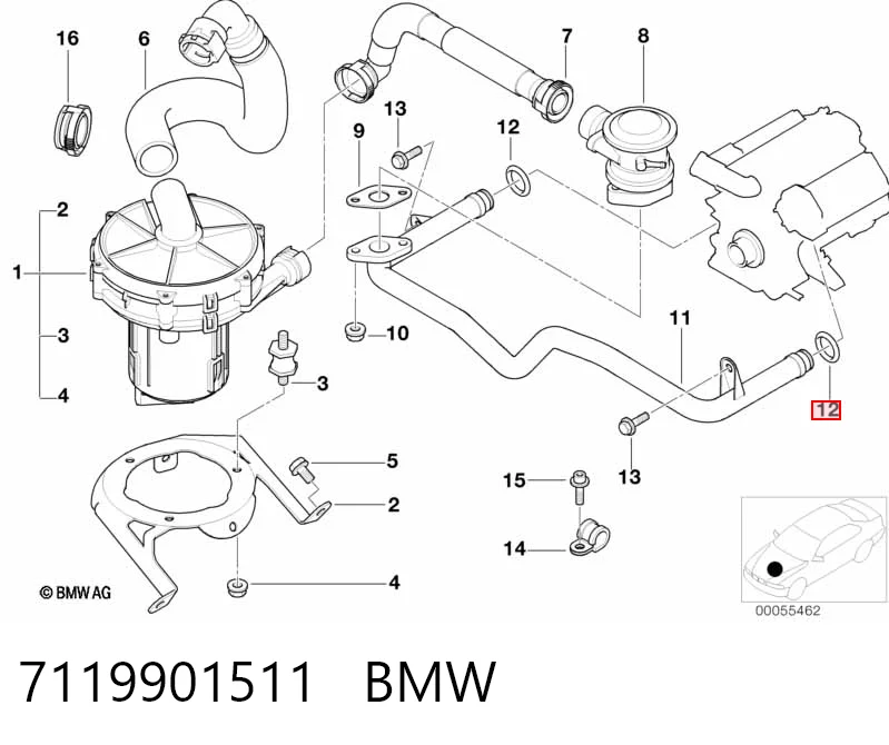7119901511 BMW Уплотнительное кольцо, универсальное