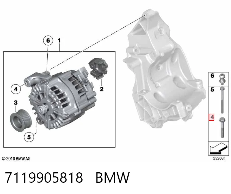 7119903817 BMW Болт крепления переднего рычага, нижнего