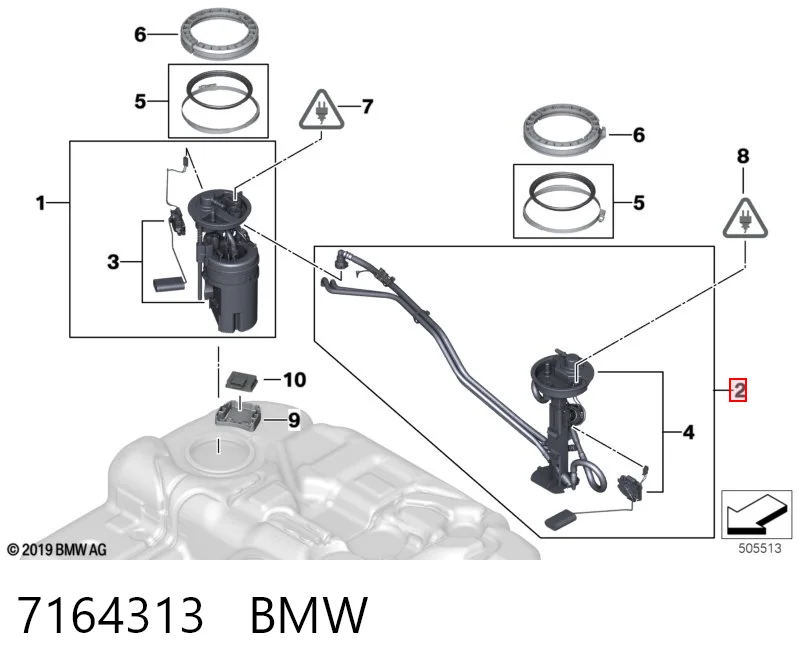 7164313 BMW Электробензонасос