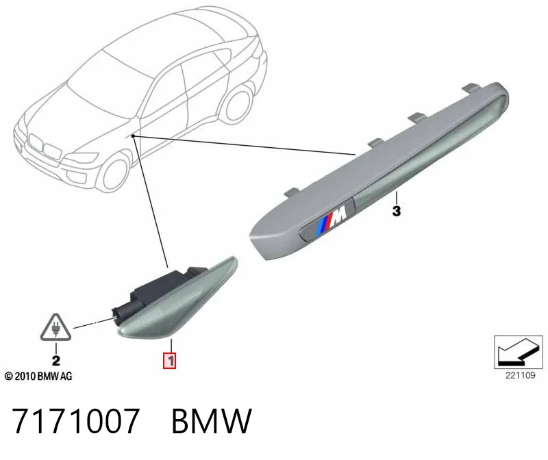 7171007 BMW Передний фонарь указателя поворота