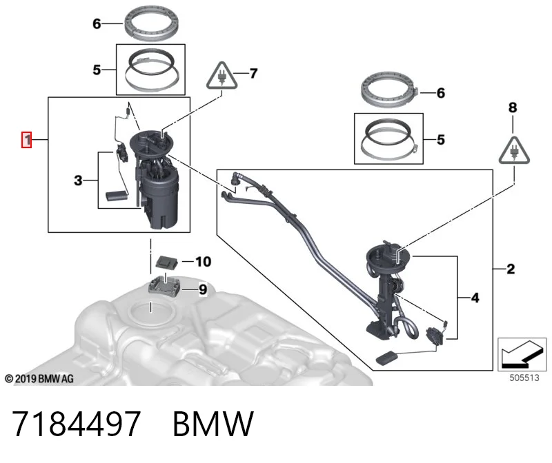 7184497 BMW Электробензонасос