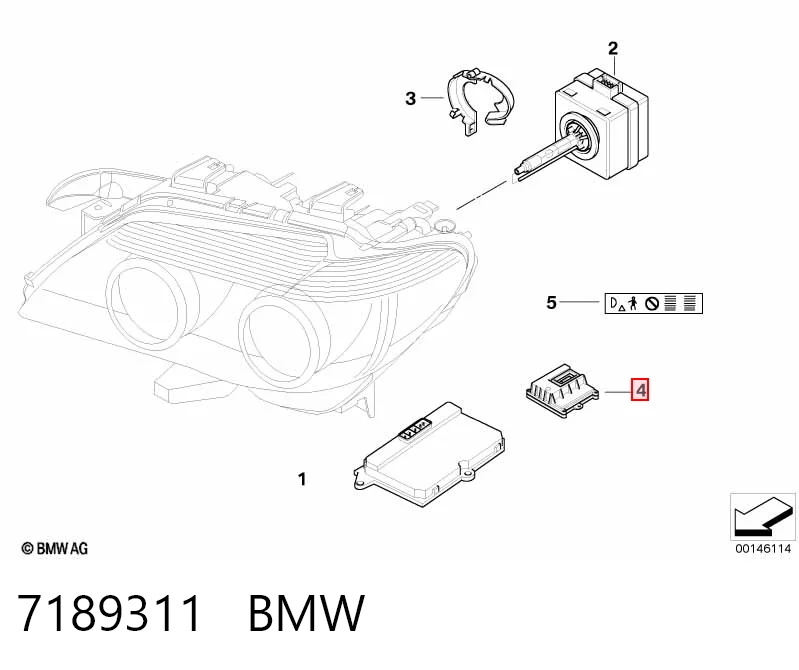 7189311 BMW Модуль управления (ЭБУ) адаптивного освещения