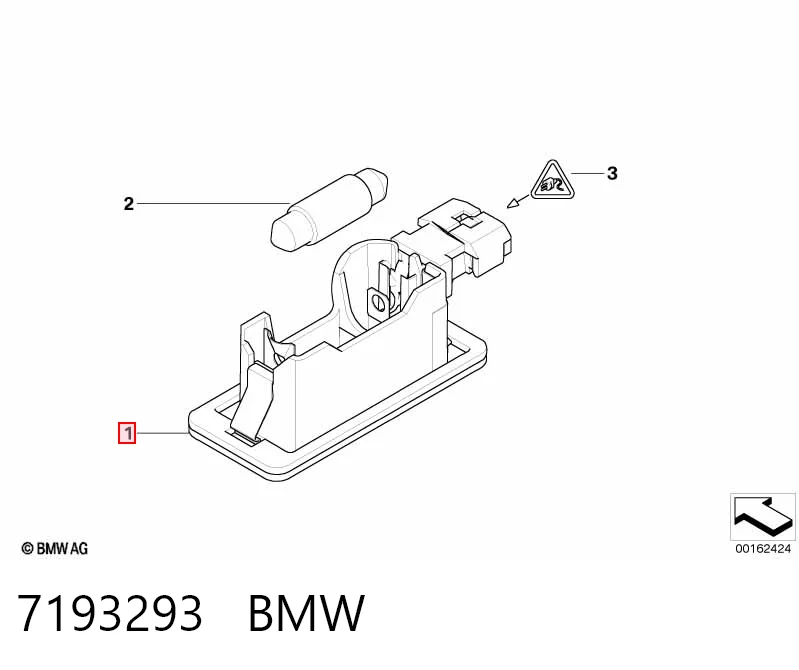 7193293 BMW Фонарь освещения номера